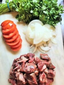 Einkäufe für Tajine