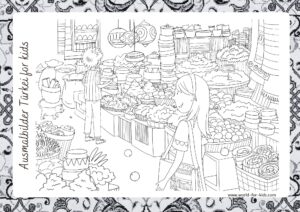 Ausmalbilder Türkei for kids Bazar