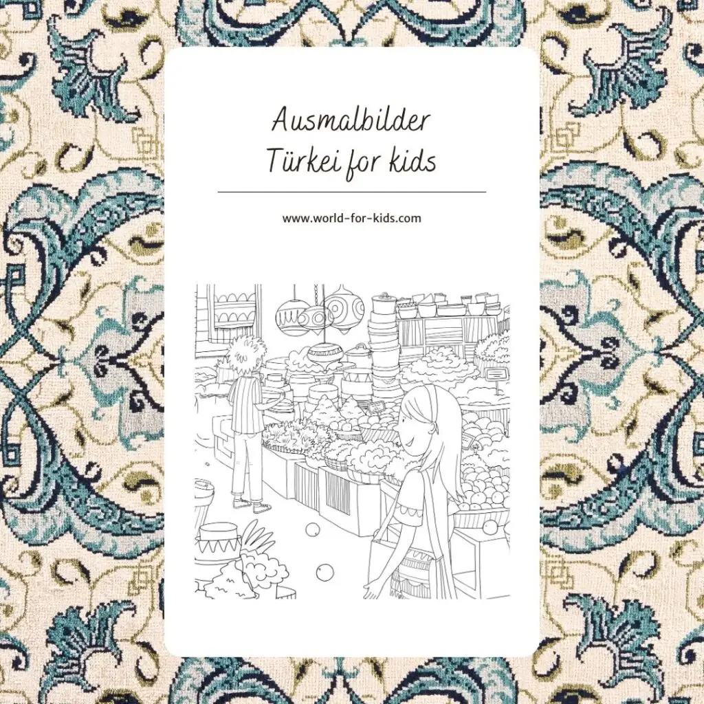 Ausmalbilder Türkei for kids Bazar