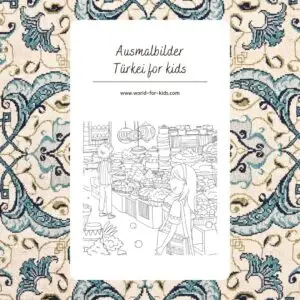Ausmalbilder Türkei for kids Bazar